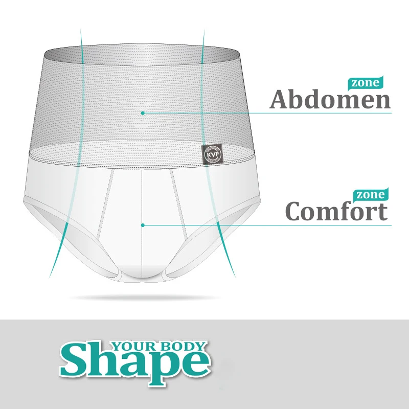 Men Control Panties Slimming High Waist Body Shaper Cotton Underwear Tummy Trimmer Abdominal Briefs