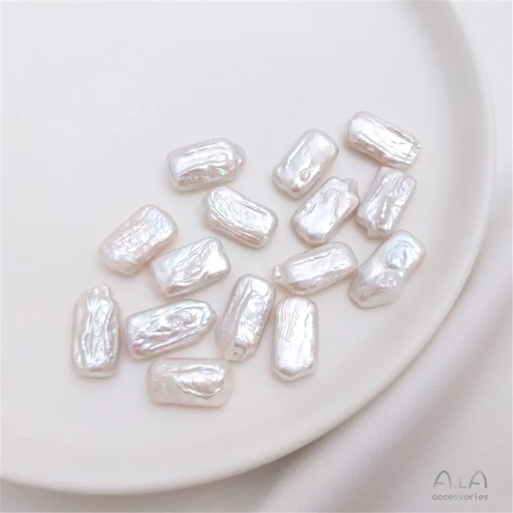 

Natural Baroque rectangular pearl shaped rectangular naked bead handmade DIY fashion bracelet string loose bead accessories