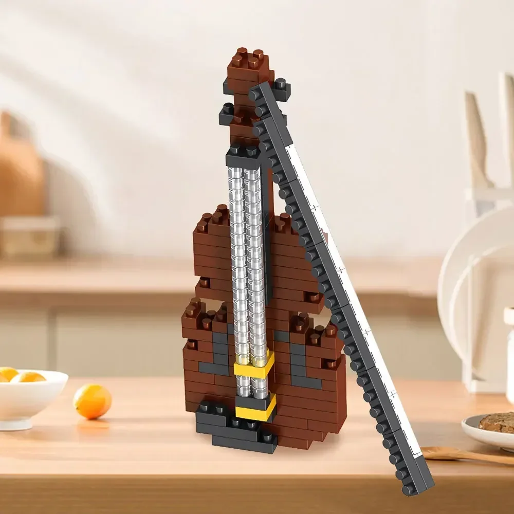 Мини-музыкальные инструменты строительные блоки для фортепиано гитары