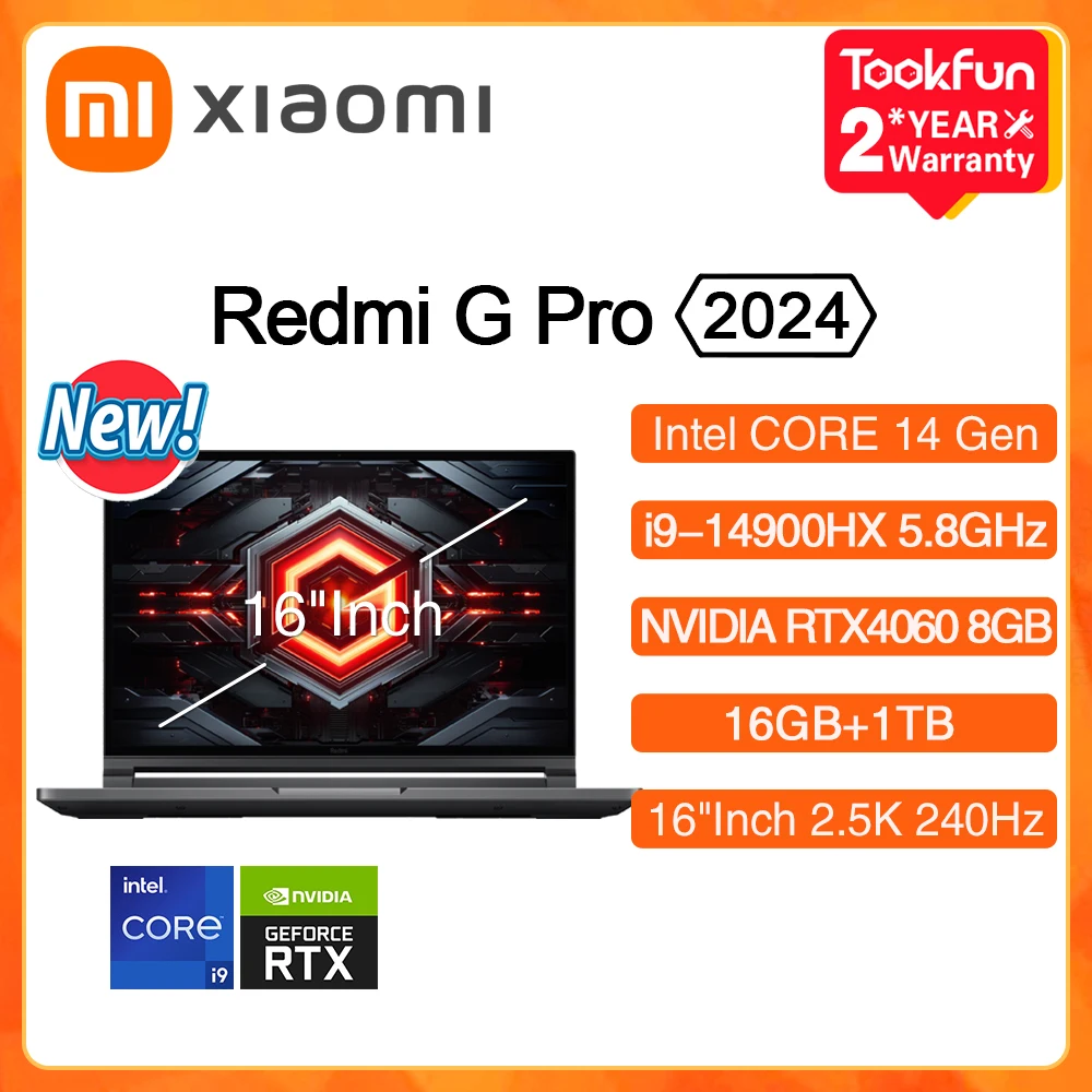 Игровой ноутбук XIAOMI Redmi G Pro, 2024 г., Intel Core i9-14900HX ...
