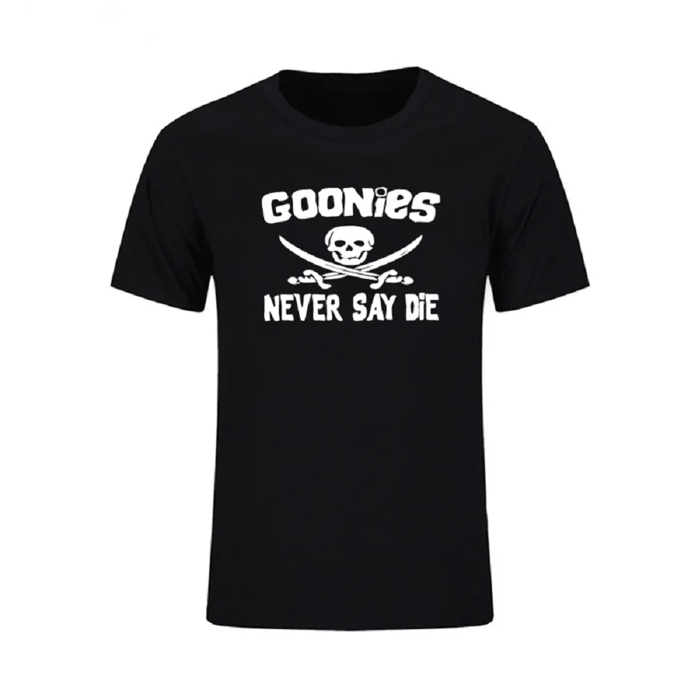 Мужская футболка с круглым вырезом коротким рукавом и надписью Never Say Die - купить