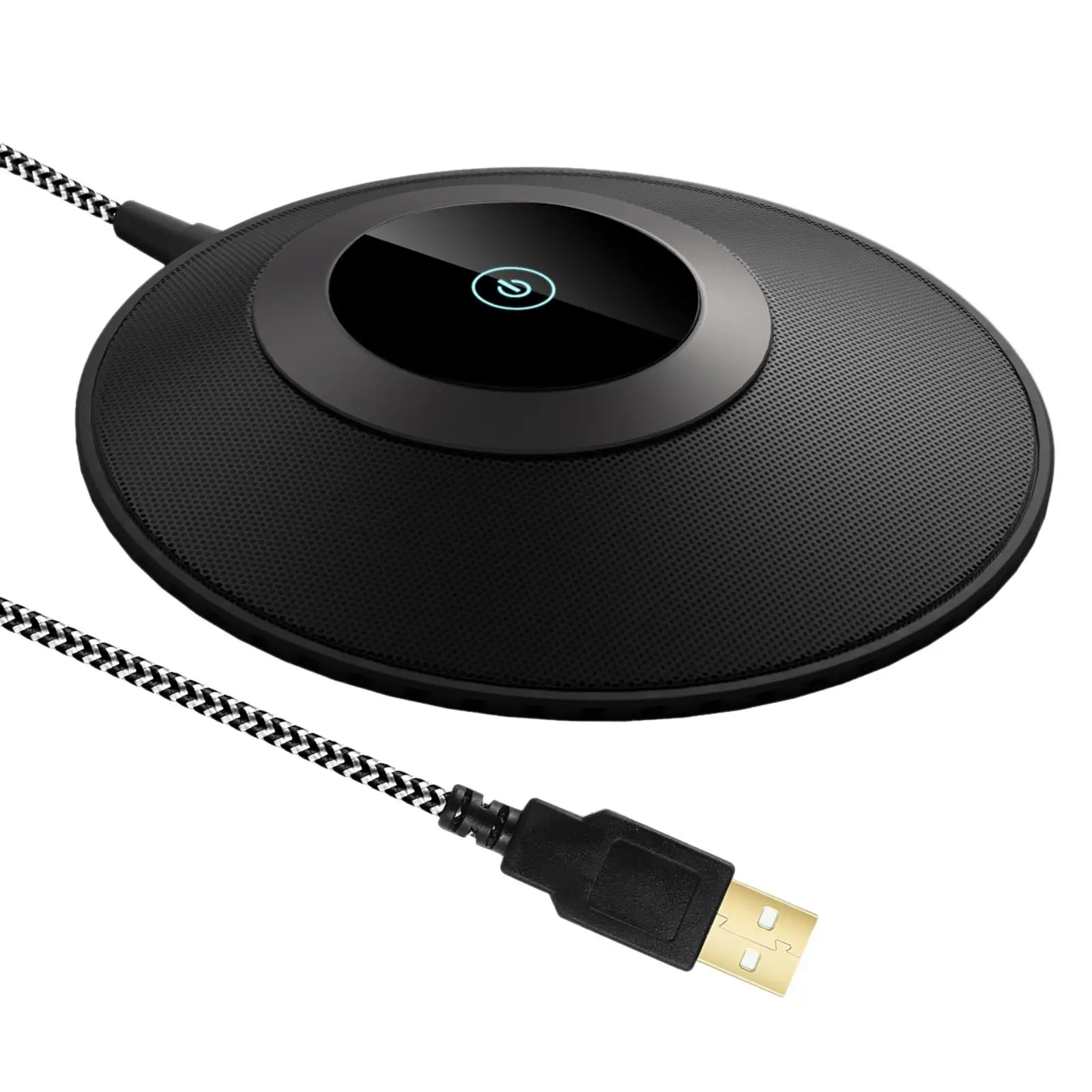 

USB-микрофон для конференций, всенаправленный с бесшумным конденсаторным микрофоном, компьютерный конденсаторный микрофон для ПК