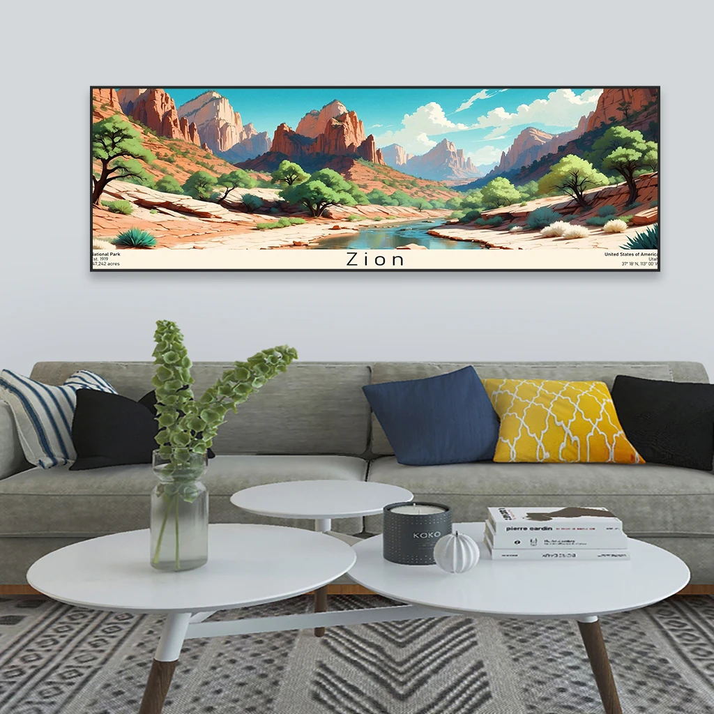 Пейзаж США красочный постер пейзаж национального парка Каньон брисе настенные