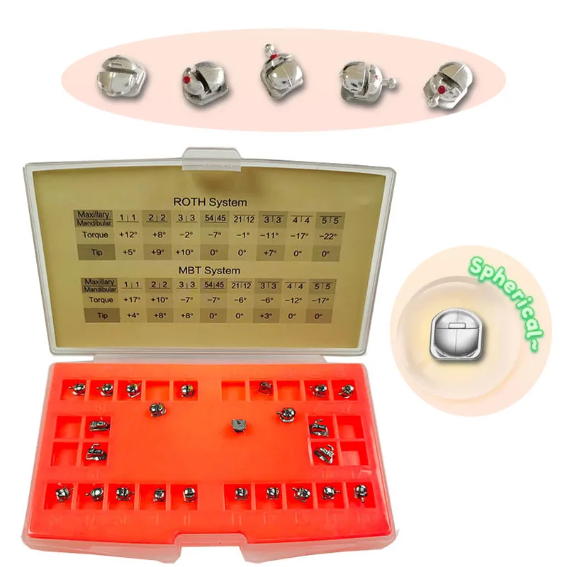 28 шт./упак. Сферические самолигирующиеся металлические скобы стоматологические