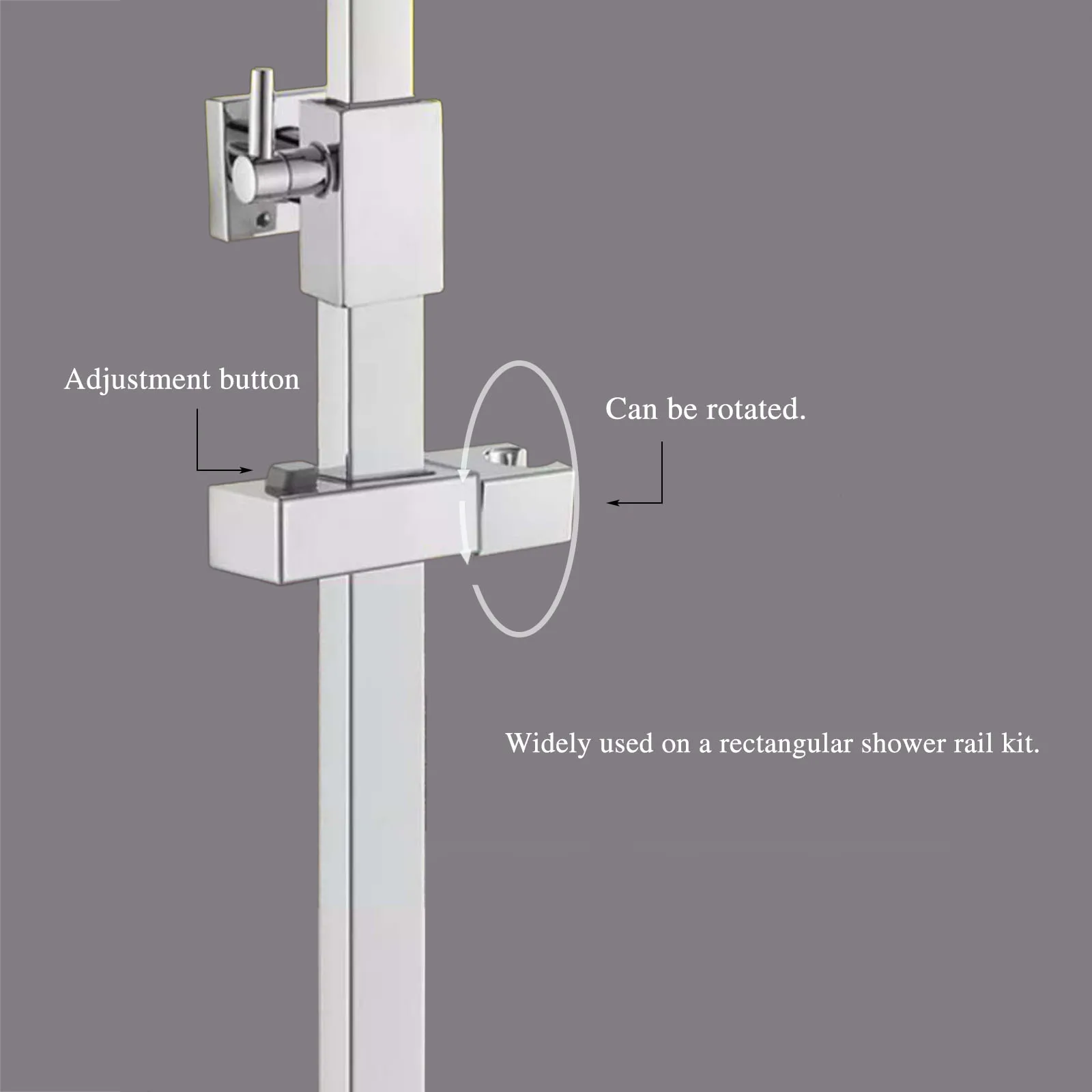 1 шт. регулируемый квадратный слайдер для душевой лейки |