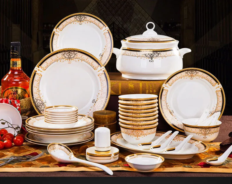 

Jingdezhen ceramic dishes, rice bowls, soup Ramen dishes and tableware set