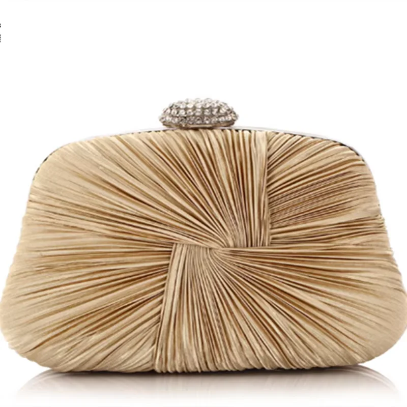 Женская вечерняя сумочка роскошная сумка на плечо со стразами плиссированная