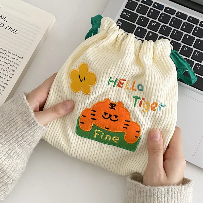 Мультяшный милый чехол-карандаш с тигром сумка на шнурке принадлежности для