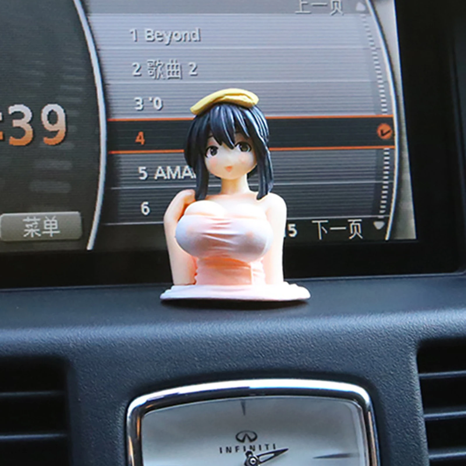 

Cute Chest Shaking Girls-Car Ornaments Car Fragrance Pendant Set Car Decoration Accessories Boutique Pink Anime Car Accessories