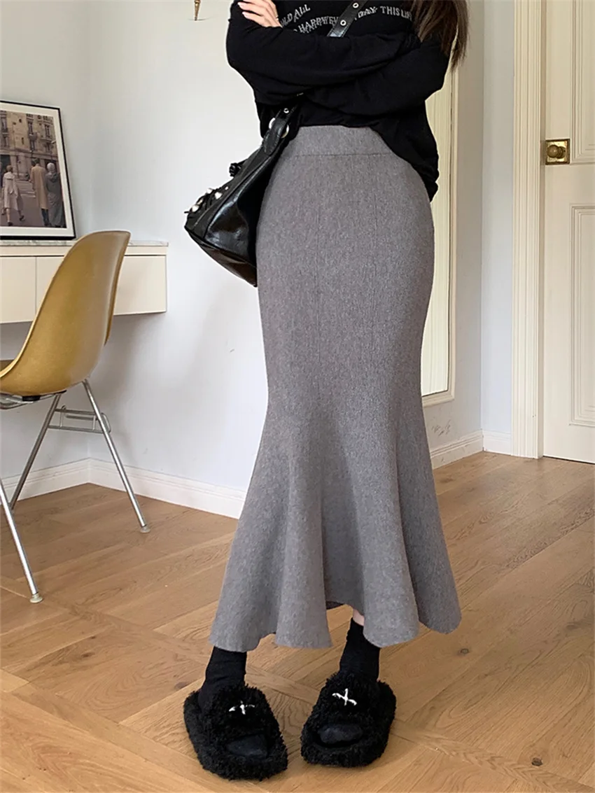 Женская трикотажная юбка-годе Alien Kitty элегантная облегающая юбка в винтажном