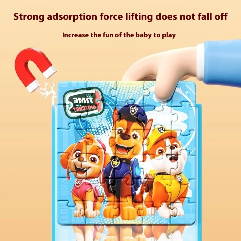 Фото Магнитная головоломка Hot Paw Patrol для детей, магнитная головоломка в возрасте, игрушки для мальчиков и девочек, интеллектуальные подарки на день рождения, магнитные №3
