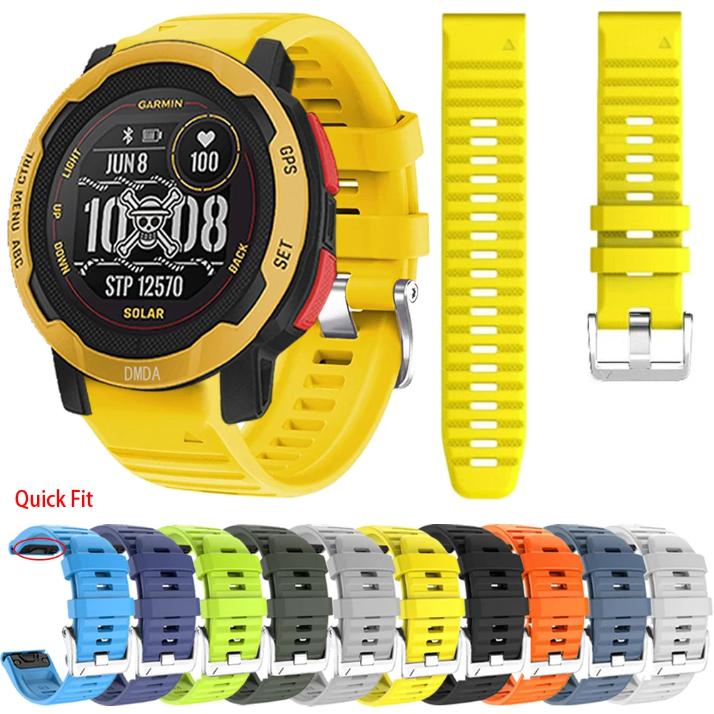 

Ремешок силиконовый для Garmin Forerunner 955 935 745 945 LTE S62 S60 / instinct 2, 45 мм, 22 мм, 26 мм