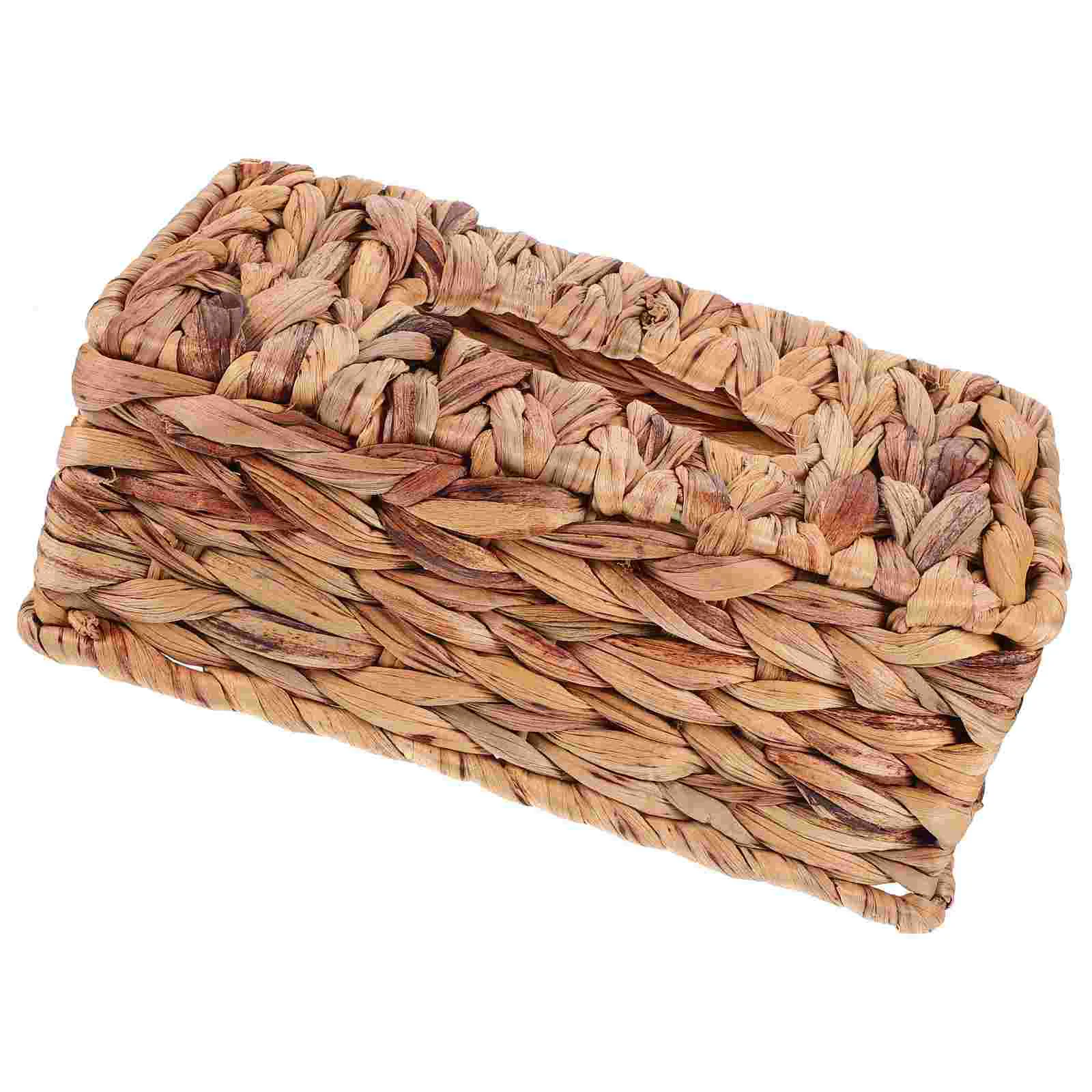 

Tissue Box Cover Woven Napkin Holder Decorative Tissue Paper Storage Organizer