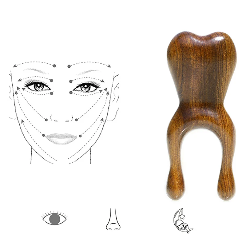 

1 шт., массажер для носа из сандалового дерева с деревянной ручкой