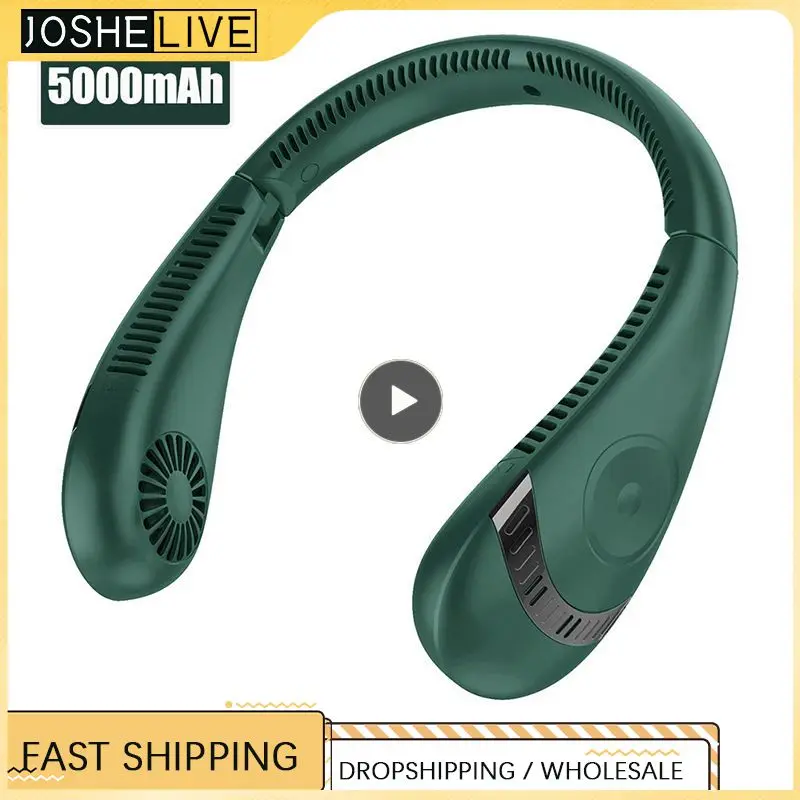 

Mini Summer Air Cooling Abs Ventilador Wireless Electric Usb Rechargeable Neckband Fans 선풍기 Fans Portable Neck Fan