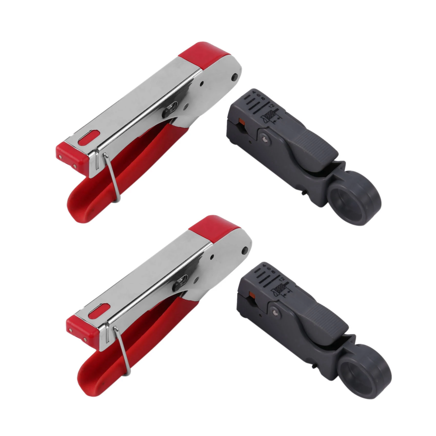 

2X New Multi Compression Coaxial Cable Crimping Tool F Rg6 Rg58 Rg59 Connectors Coax Crimper Coaxial Cable Stripper