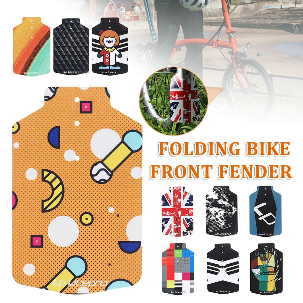 

2022 New Folding Bicycle Front Mudguard PVC Colorful Bicycle Fender Windshield Bike Mud Guard For Brompton Cycling Accessories