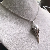 gothic retro crow skull charm choker for women men fashion witch jewelry gift bird skeleton pendant necklace 2022 new trend