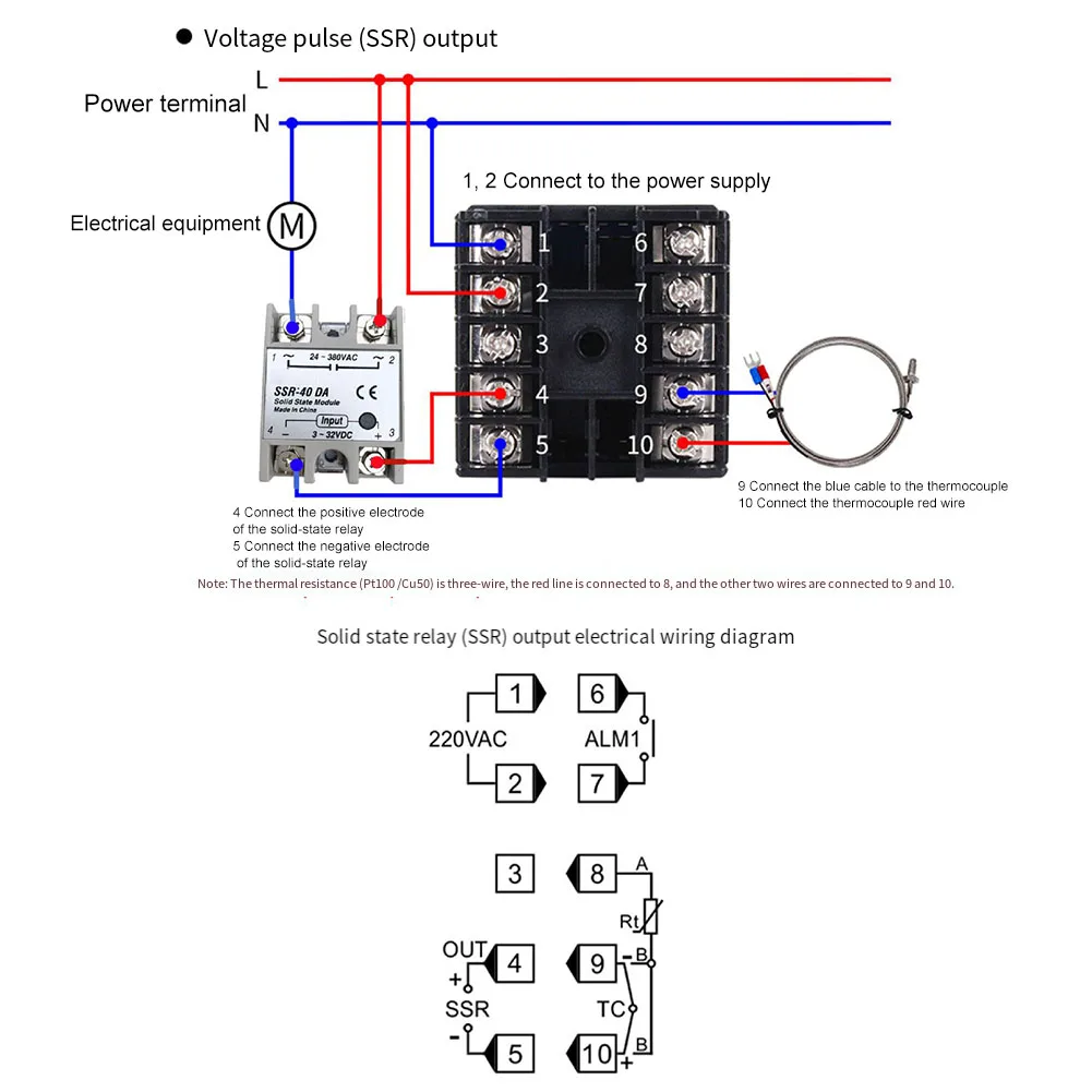1 компл. REX-C100 цифровой RKC PID термостат регулятор температуры выход 40DA SSR реле K/J