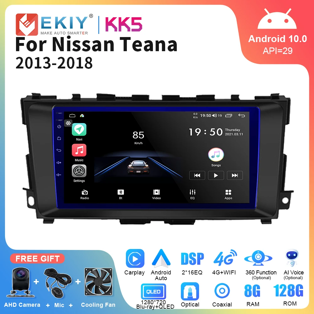 

EKIY KK5 Android Auto Car Stereo For Nissan Teana 2013-2018 8G 128G Multimedia Video Player Carplay Autoradio 2Din DVD Head Unit