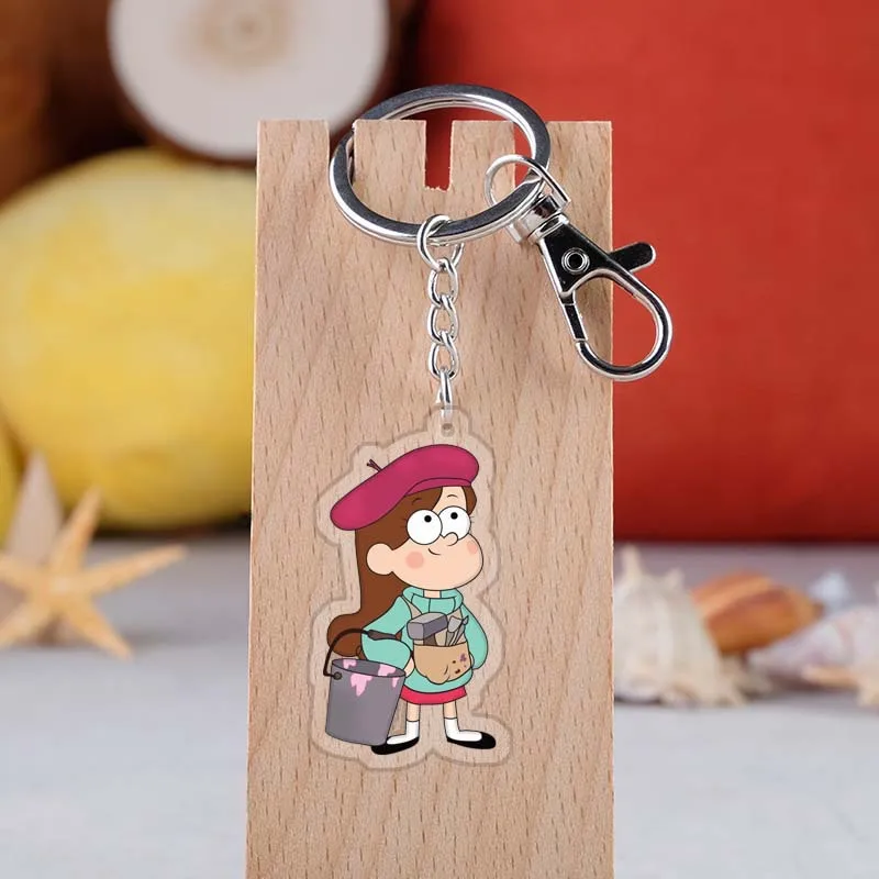 Gravity Falls Mabel Pines Dipper Pines Cosplay Keychain Accessories Anime Cartoon  Backpack  Acrylic Pendant images - 6