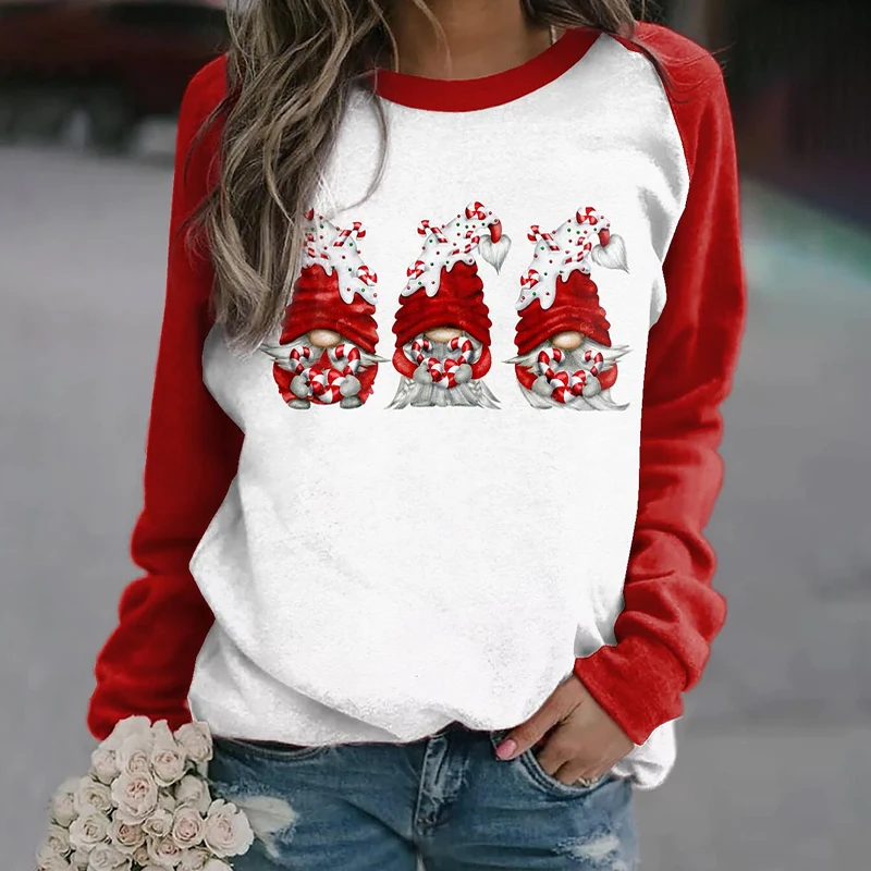 

Spirit Print Hoodies Women Fashion Merry Christmas Hoodie Women Sweats O-neck Long Sleeve Hoodie Autumn Winter Coat Design