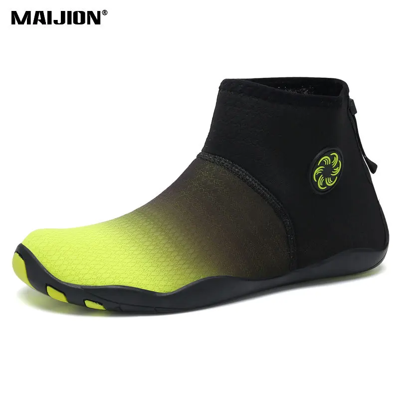 

Быстросохнущие удобные дышащие акватуфли для мужчин и женщин, Пляжная нескользящая обувь без шнуровки для фитнеса и йоги