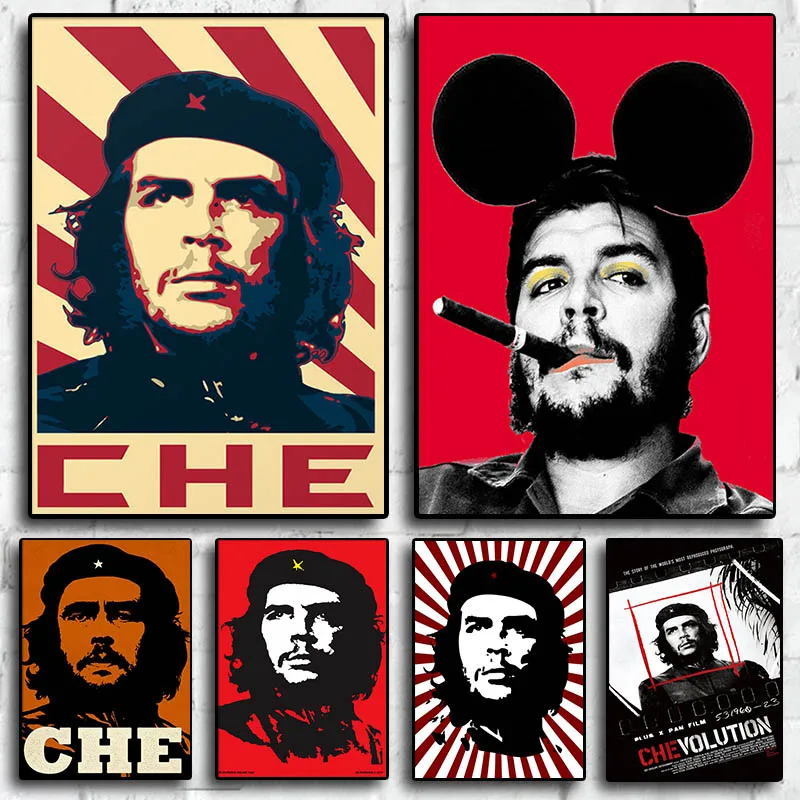 

Картины на холсте Che Guevara портретный плакат Art, арт-пленка для кафе, Революционный герой для украшения гостиной