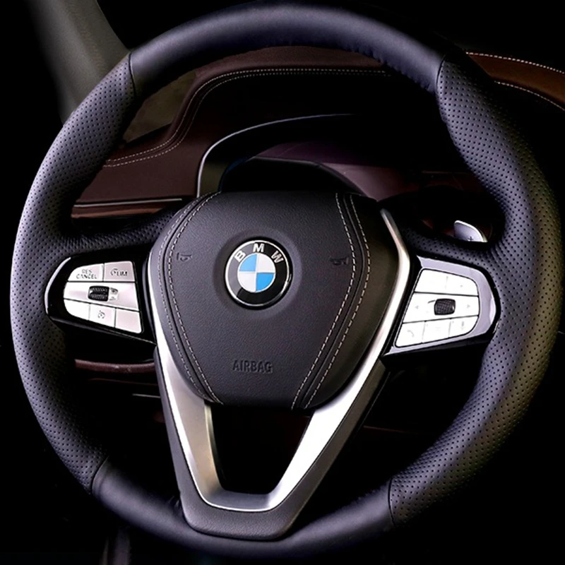 Ручная работа черный чехол из натуральной кожи для BMW G30 530i 540i 520d 530e 2016-2018 G32 GT 630i 630d