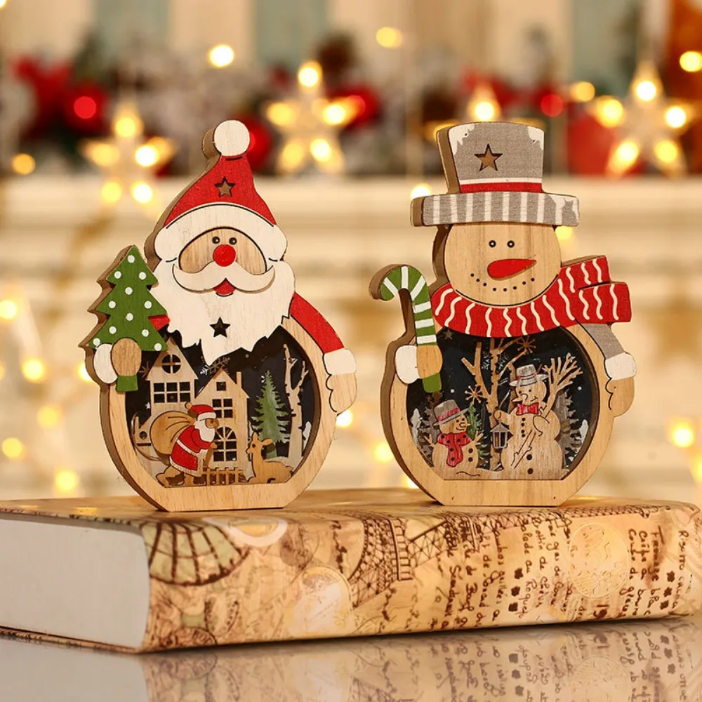 

Christmas Lamp Luminous Toys for Kids Gift Santa Snowman Shape Lantern Christmas Party Decoration Children Christmas Toys