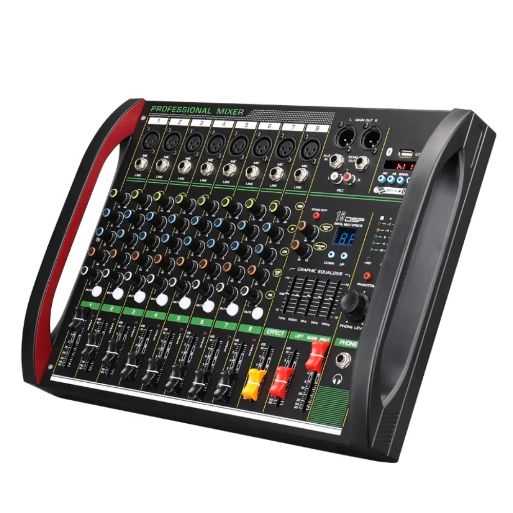 

4/8 Channel Mixer DSP Professional Bluetooth Mixer Suitable for Home Karaoke Stage Performances KTV