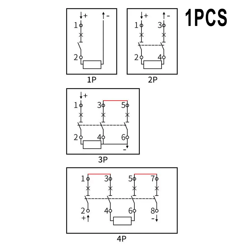 Автоматический выключатель постоянного тока 500 В 2-полюсный двойной MCB солнечный