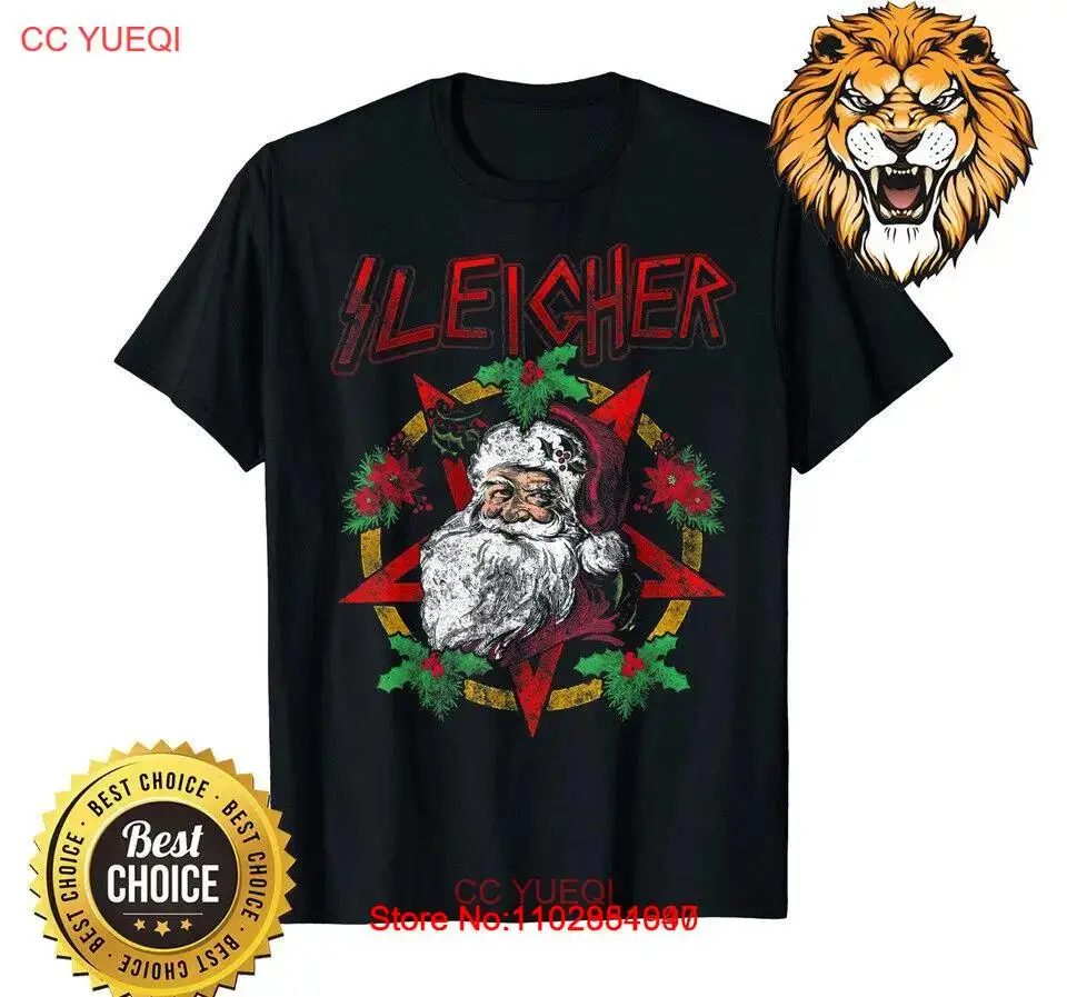 Санинг Heavy Metal Санта-Клаус Рождественская рубашка P3654