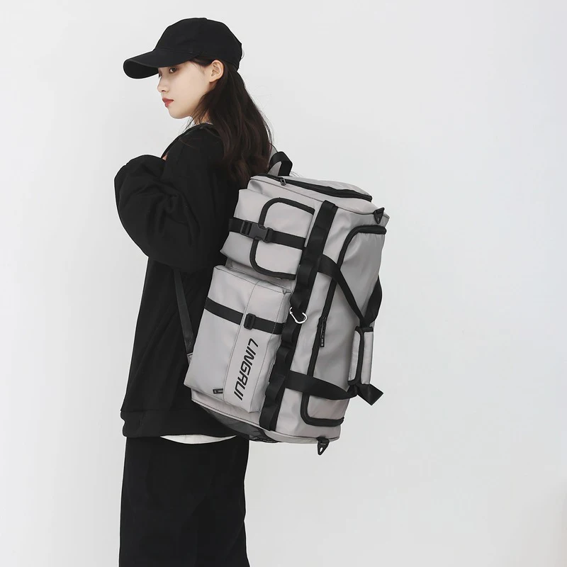 Multifunctional Luggage Fitness Storage Backpack Portable Large Capacity Weekend Travel Bag Duffle Sports Handbag for Women XM16