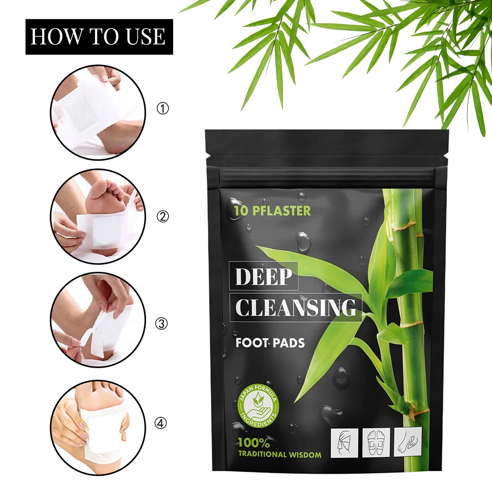 

Detox Foot Patch Stress Relief Deep Sleep Bamboo Vinegar Ginger Feet Treatment Body Toxins Cleansing Herbal Foot Patch