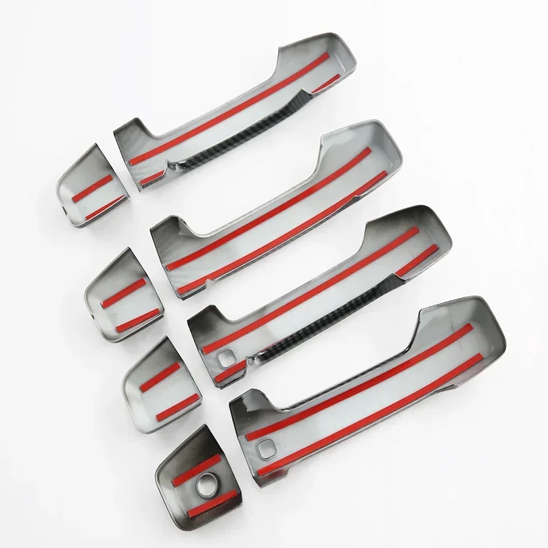 Для Mitsubishi Triton L200 2023 2024 АБС-пластик карбоновая дверная ручка чаша крышка накладка