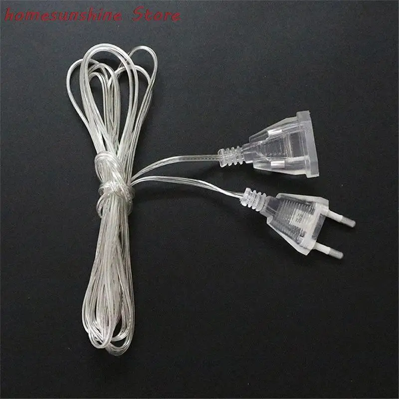 

5M EU US Cable Plug Transparent Led Light String Extension Standard Power Extension Cord For Home Holiday String Light Christmas