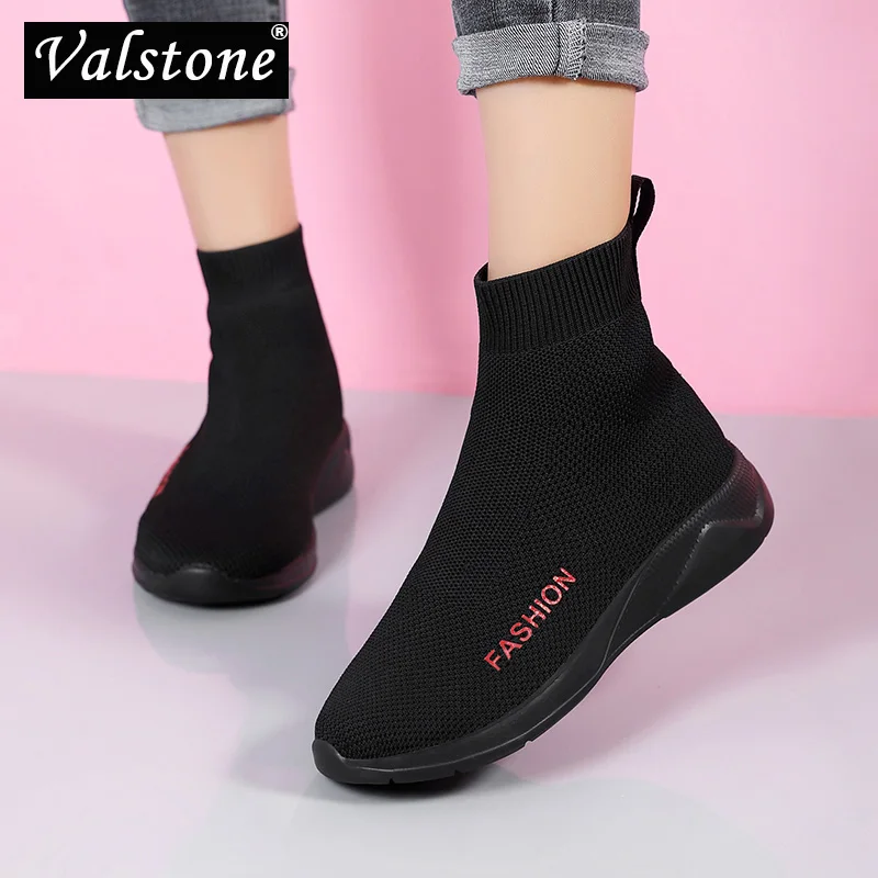 

Valstone Fashion New Slip-on Women Ankle Shoes Winter Plush Warm Lined Zapatillas Mujer Outdoor Casual Sneakers Black All-match