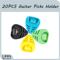 20pcs portable guitar picks holder plectrum holder random color