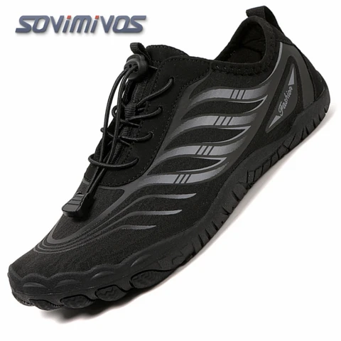 Мужские черные туфли с широким носком босиком, женские спортивные кроссовки, водные ботинки унисекс, мужские пляжные ботинки цвета морской волны, легкая дышащая подошва