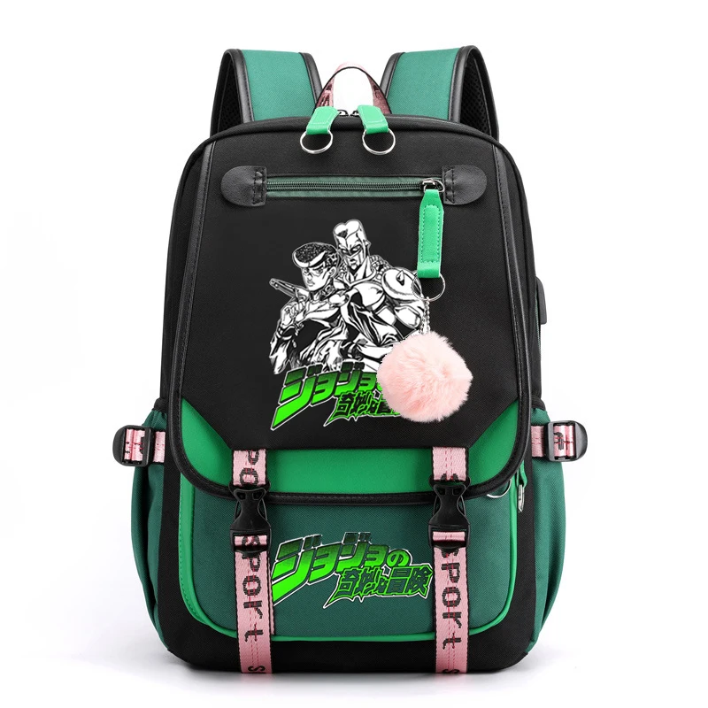 

Jojo's Bizarre Adventure Laptop Backpack Students SchoolBag 2023 Travel Bags Trendy College Bag Fashion Travel Knapsack Mochila