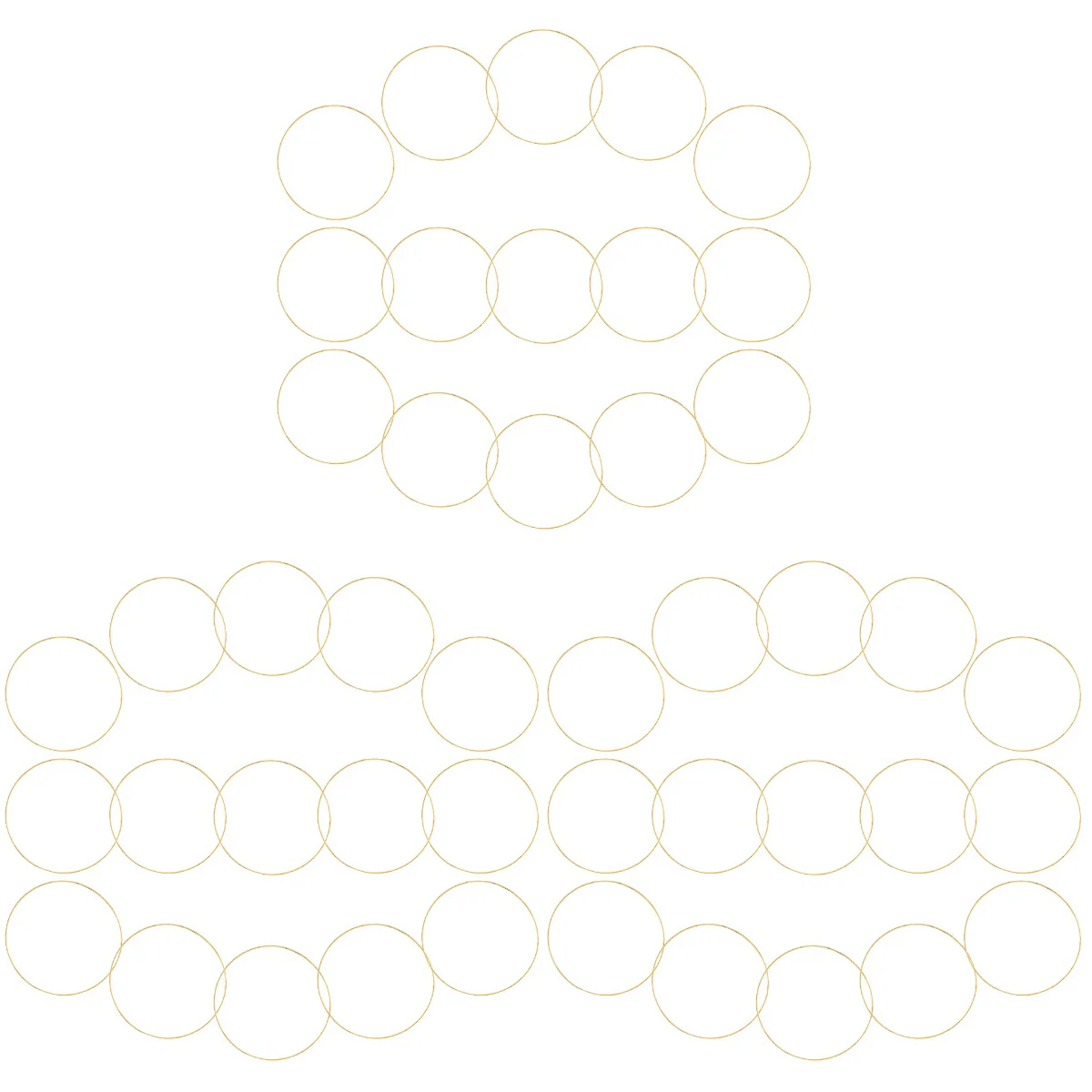 

45 Pcs Metal Hanging Rings Wall Hanging Metal Hoops Party Dream Catcher Rings