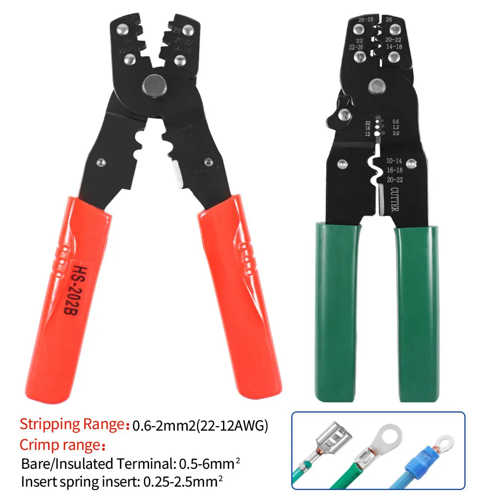 

4 in 1 Multi-functional Professional Crimping Pliers Wire Cable Crimper HS-202B Cutter Pliers Terminal Pliers Tool