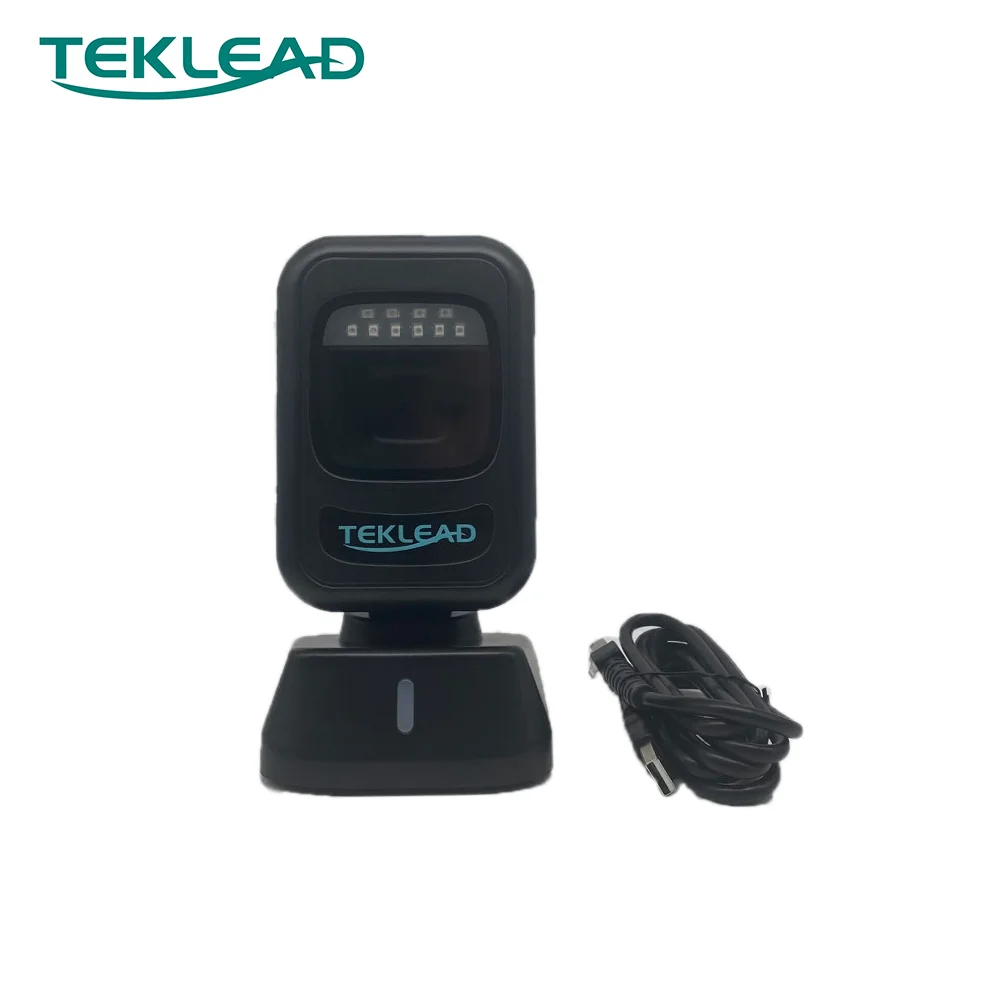 Фото TEKLEAD 2D настольный сканер штрих-кода, быстрая скорость, 1 миллион пикселей, 2D настольный сканер штрих-кода для розничного магазина супермаркета №4