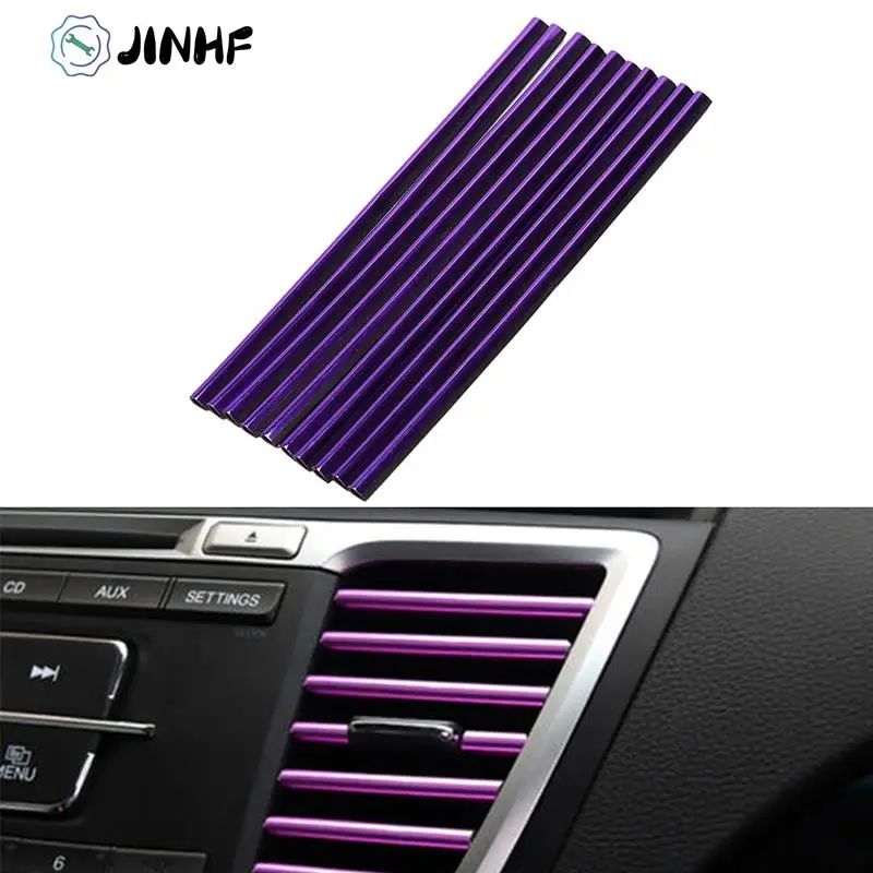 

10PCS Car Auto Air Conditioner Accessories Decoration Strip Car Air Conditioning Outlet Decorative Strip Air Outlet
