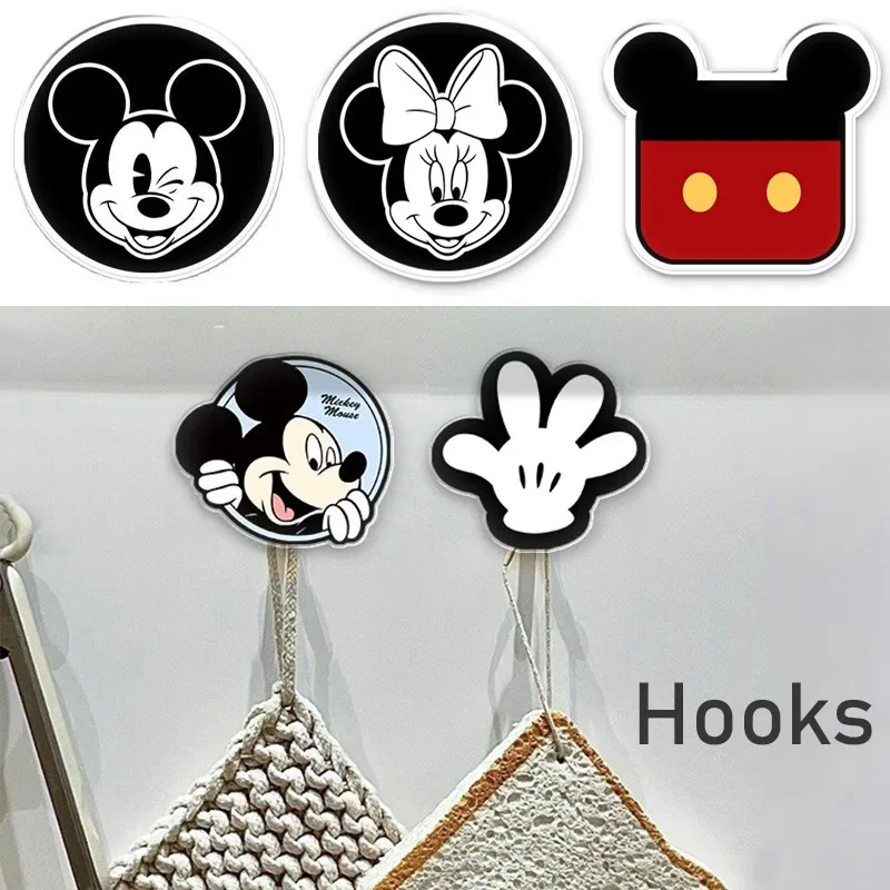 Настенные крючки Микки Маус Disney прочные самоклеящиеся Мультяшные вешалки для