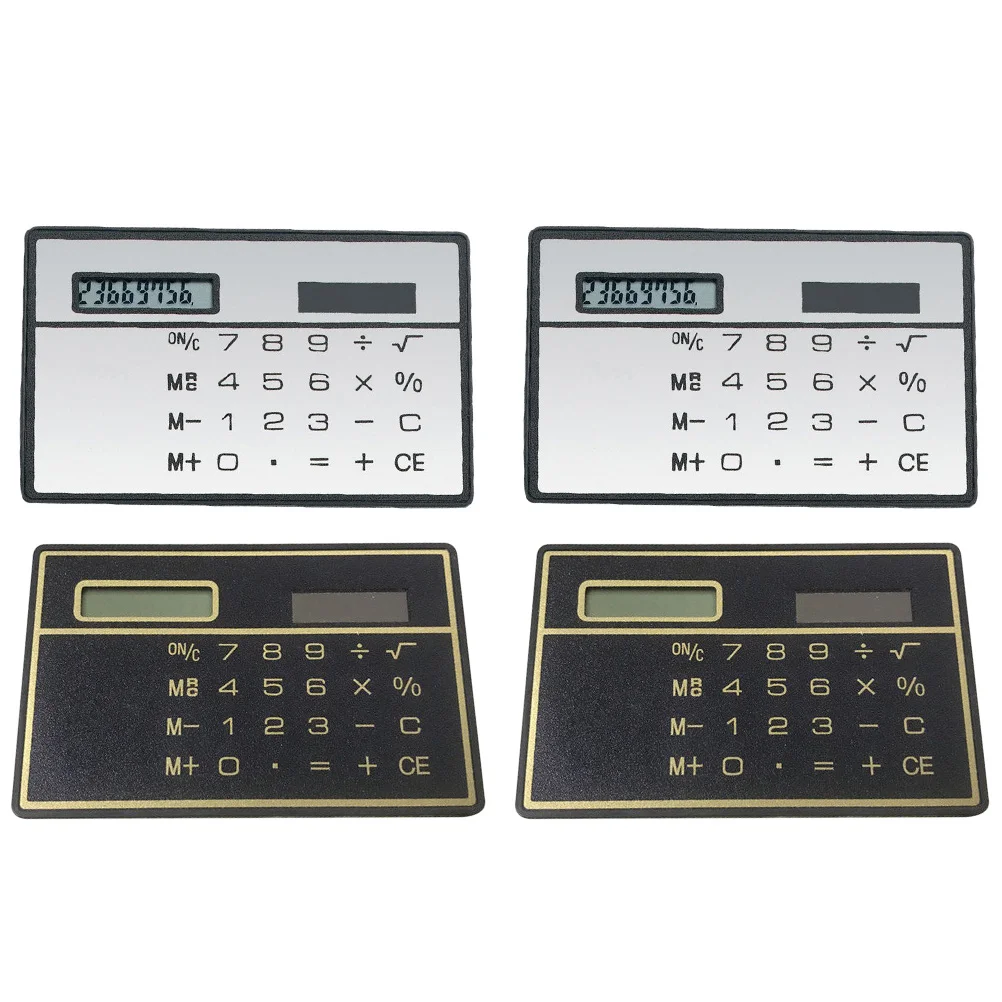 

4Pcs Type Calculator Nice Safe Fine Chic Student Stationery Pocket Size Calculator Exam Calculator