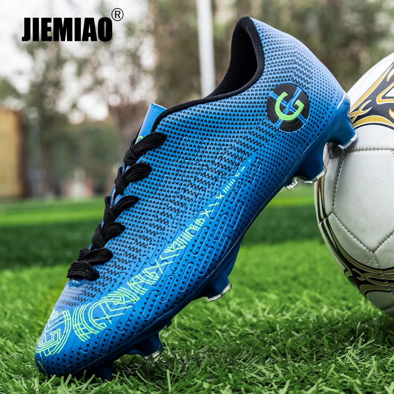 

JIEMIAO Professional Men Soccer Shoes Teenager Breathable Football Boots Playing Field TF/FG Soccer Cleats Kids Adult Sneakers