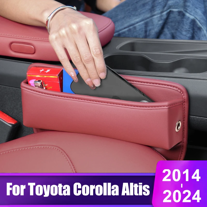

For Toyota Corolla Altis E170 E180 2014 2015 2016 2017 2018 2019 2020 2021 2022 2023 2024 Seat Slit Gap Box Pocket Accessories