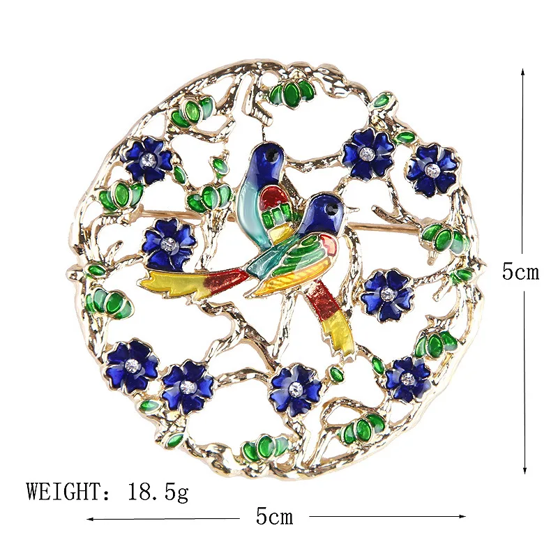 Ретро хрустальный сплав животных птиц цветок брошь для женщин романтическая